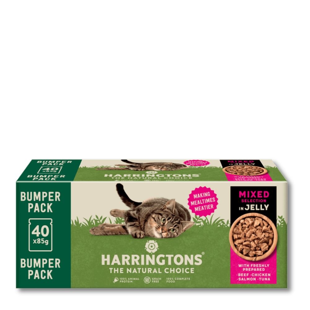 HARRINGTONS Cat Pouches Mixed Selection in Jelly 40x85g