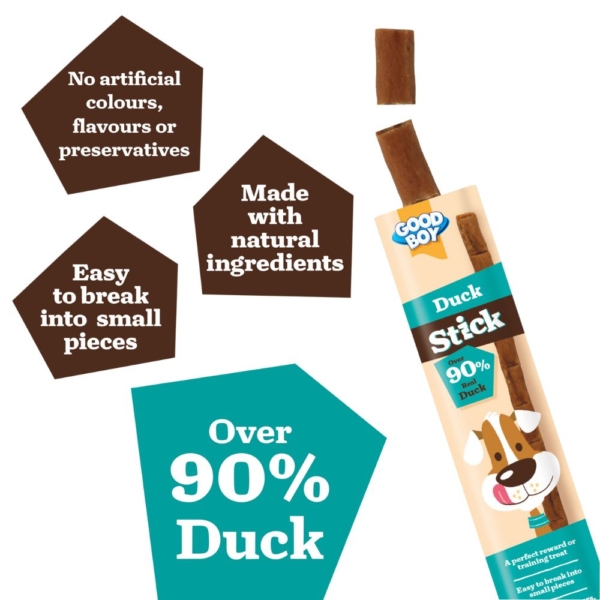 Good Boy Duck Stick Dog Treat 15g Benefits
