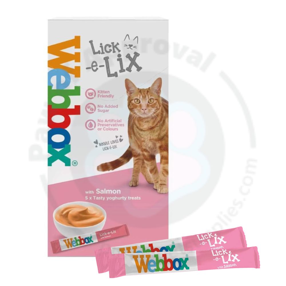 Webbox Lick-e-Lix Cat Treats with Salmon x5 Sachets