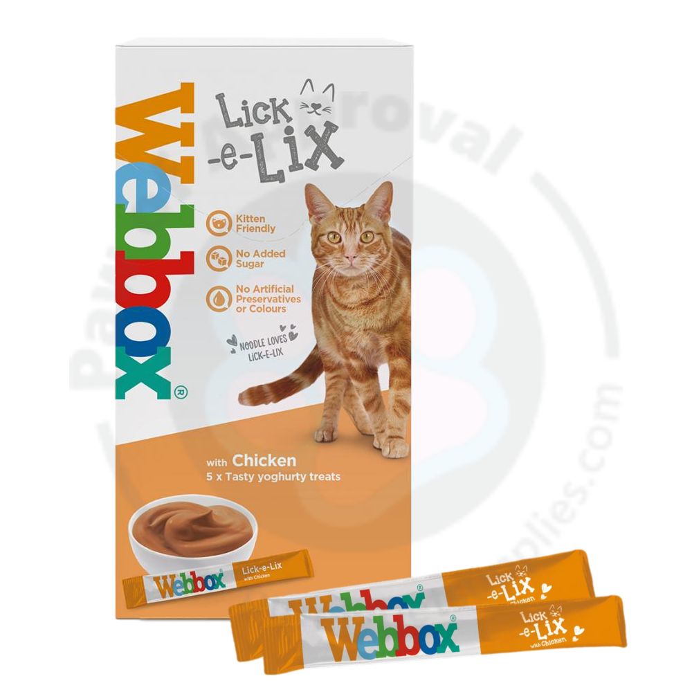 Webbox Lick-e-Lix Cat Treats with Chicken x5 Sachets