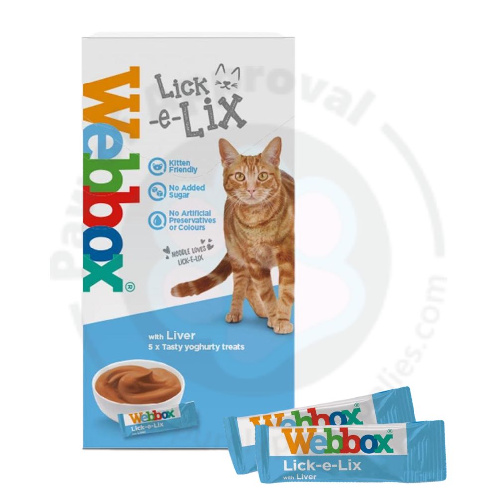Webbox Lick-e-Lix Cat Treats with Liver x5 Sachets