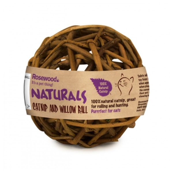 Rosewood Naturals Willow and Catnip Ball 7cm