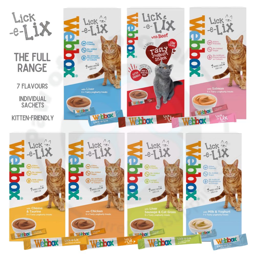 Webbox Lick-e-Lix Cat Treats with Milk & Yoghurt x7 Sachets